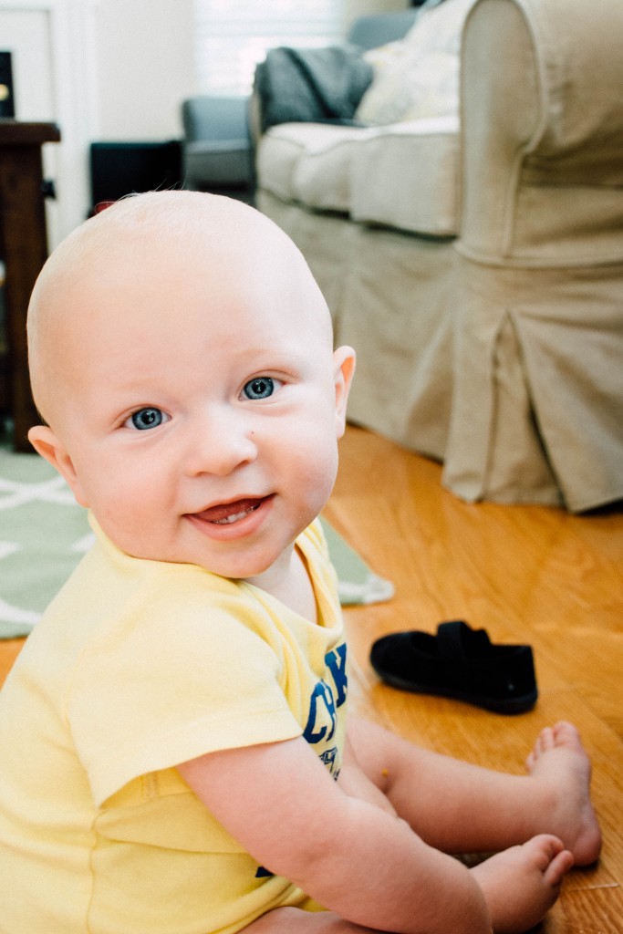 I took this yesterday, but I just love how blue Liam's eyes are in this picture.