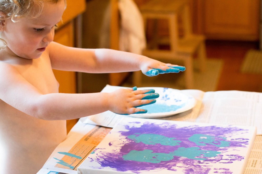 Layers of handprints