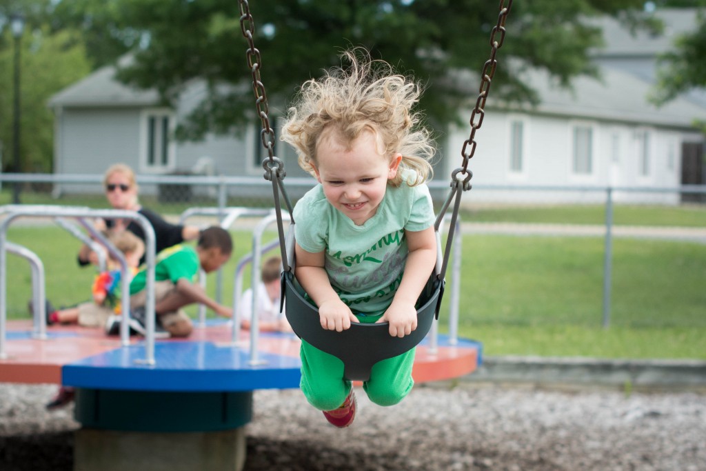 Emma had a blast being on the "baby" swing. Apparently, I didn't push her fast enough. Do you know how hard it is to watch two kids at the park? I don't know how those amazing FCC providers can handle so many munchkins at once. I totally admire them. I'll stick to my high school students. 