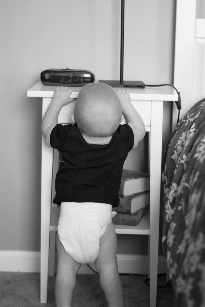 While Emma played, LP was fascinated with buttons on the clock. I hope he didn't set any alarms. I probably should check that before bed.