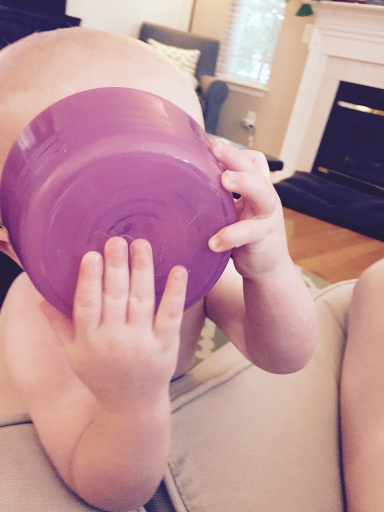For some reason both kids have loved doing this...they do it in the bathtub with the bowl, too.