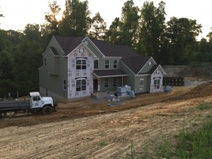 I am not in love with the green, and that scares me but when I compared daylight photos that I sent to Mark, it's the exact same color as the one I love...so I am hoping I love it when I see the finished product!