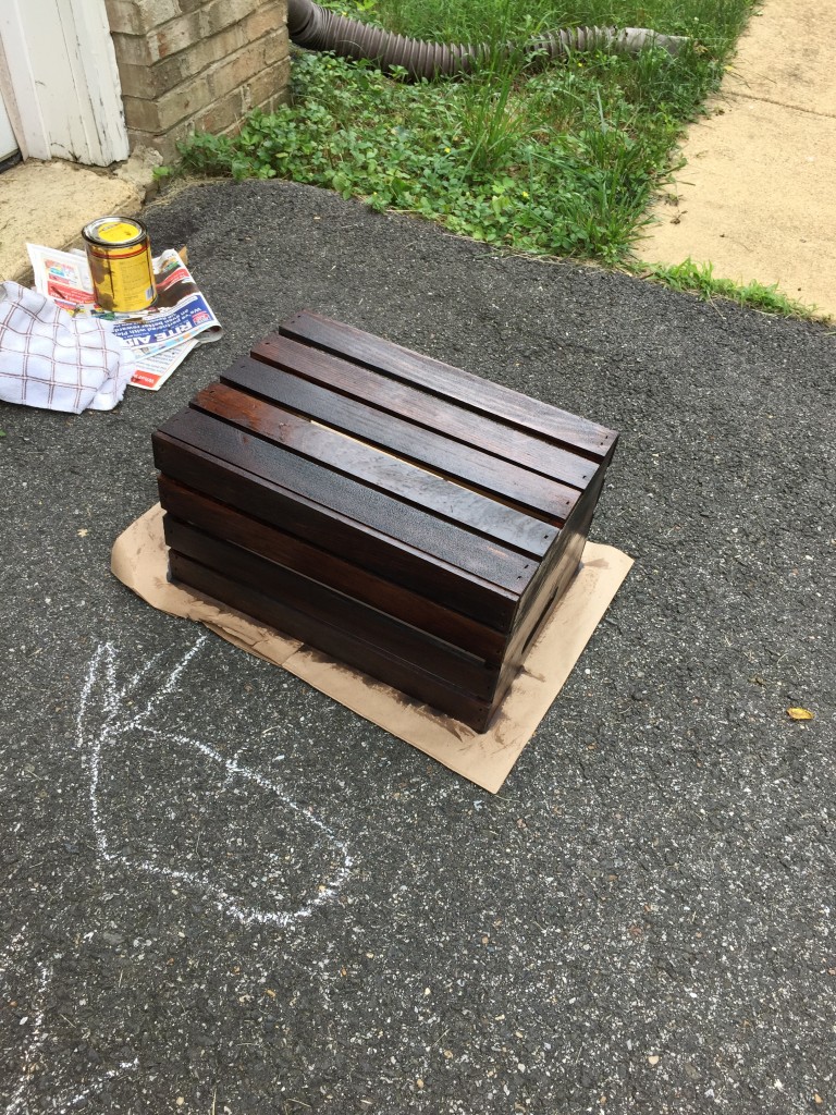 Three coats of stain!